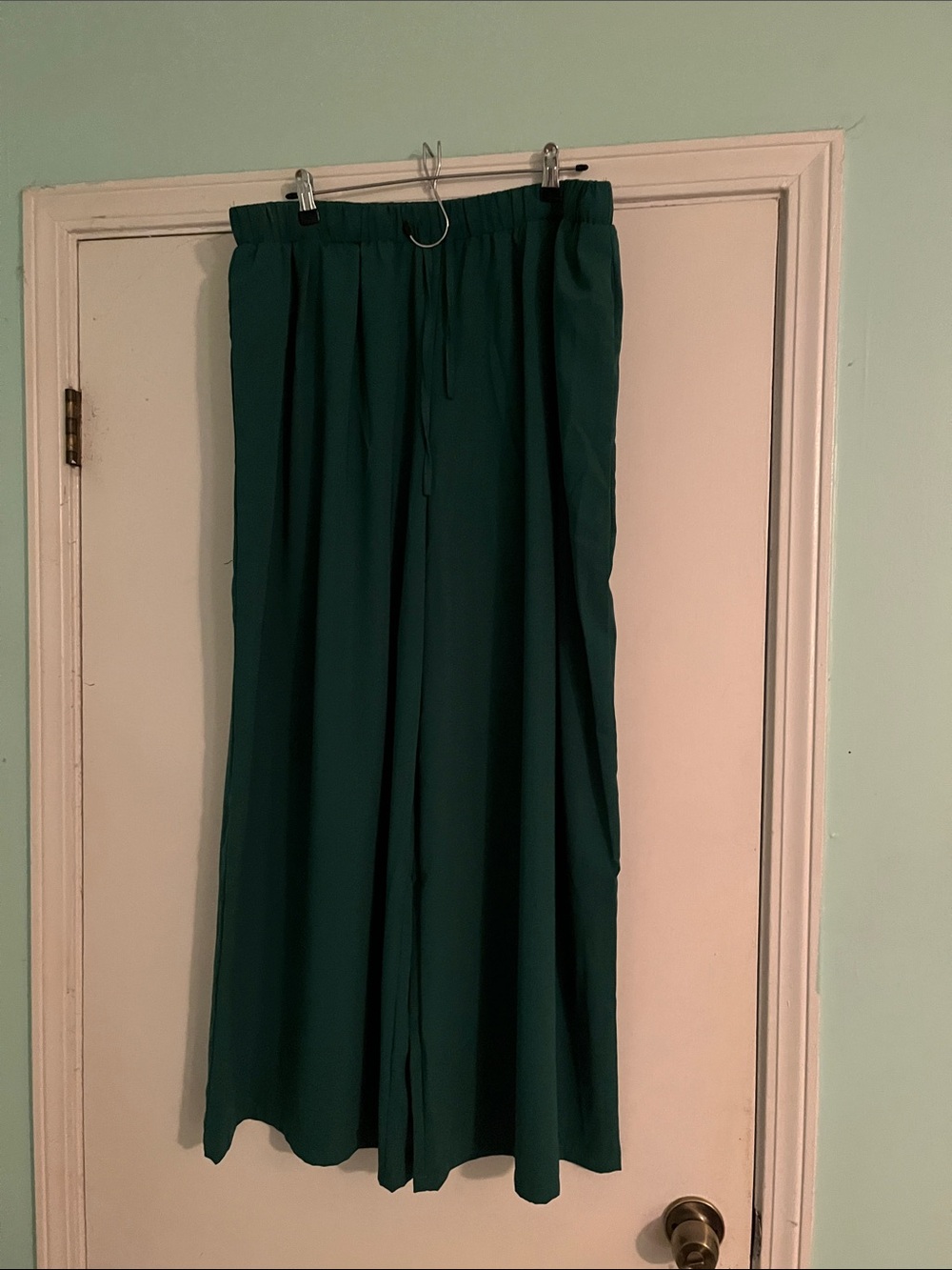 Cider Teal Wide-Leg Trousers